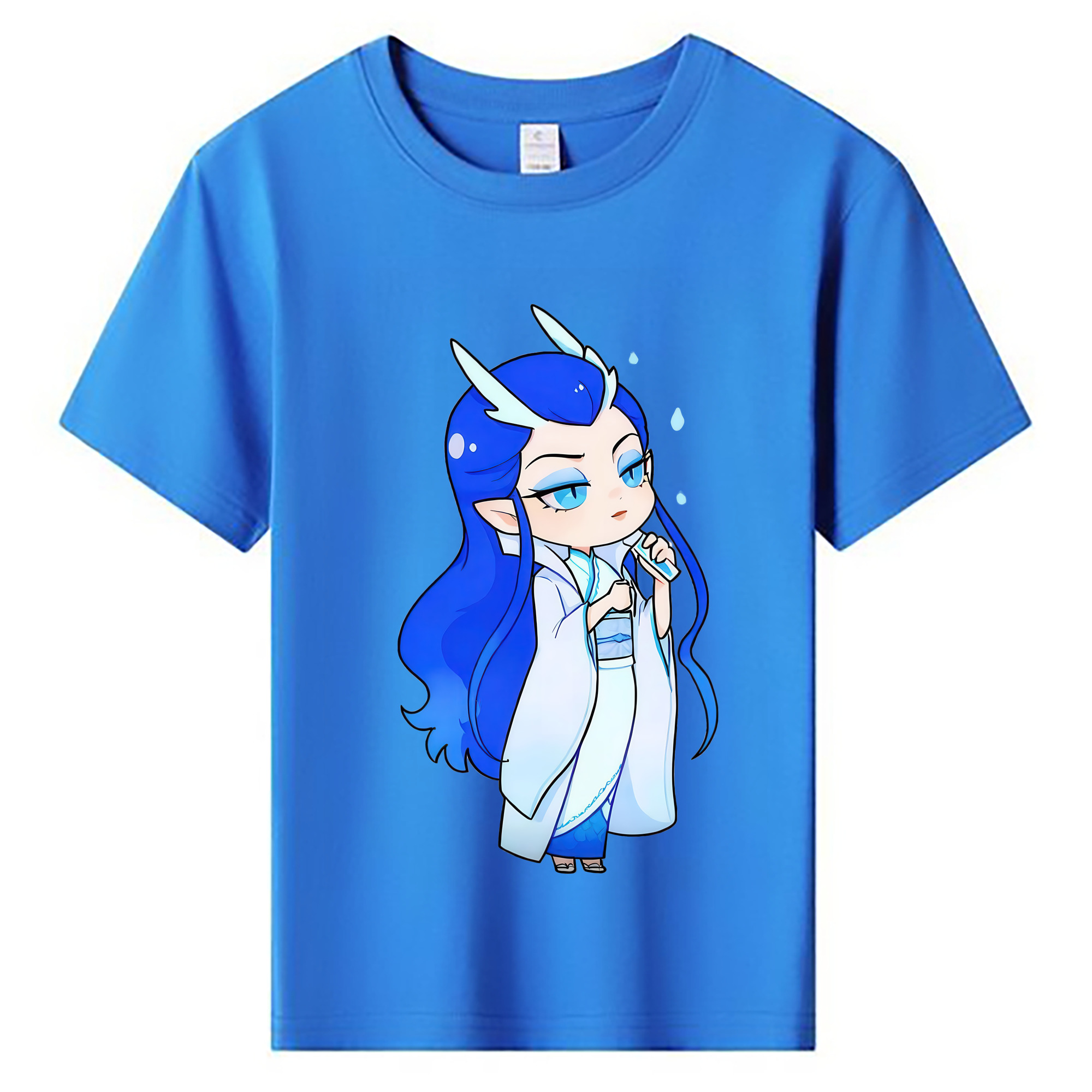 （画像用） Ne Zha 2 ナタ 魔童の大暴れ 綿100％キッズTシャツ（フロントプリント）